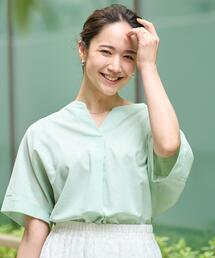 SHOO・LA・RUE | 【洗える/S-LL/UV/吸水速乾】洗濯後しわになりにくい フレンチコアリネンブレンド ドルマンシャツ(シャツ/ブラウス)