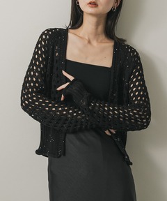 セール】LACE RIB COMBI BL レース リブ コンビ ブラウス