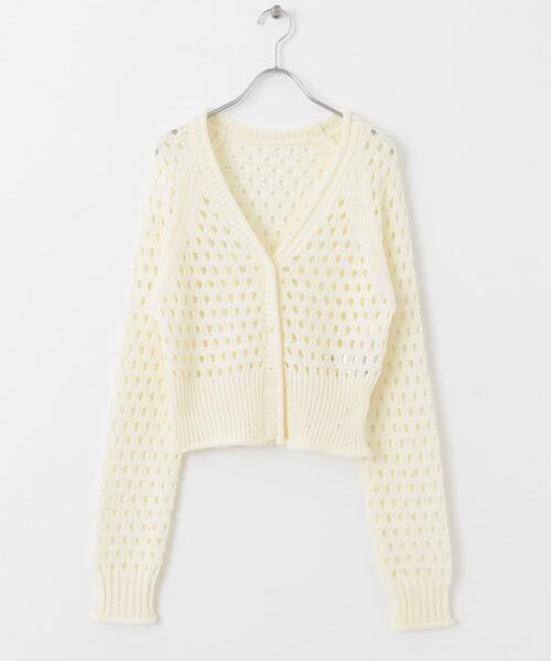 SENSE OF PLACE by URBAN RESEARCH（センスオブプレイスバイアーバンリサーチ）の「スパンコールメッシュカーディガン（カーディガン/ボレロ・レディース・ブラック/アイボリー/ブルー・ONE）」の11枚目の写真