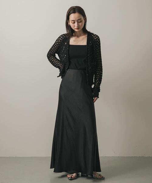 SENSE OF PLACE by URBAN RESEARCH（センスオブプレイスバイアーバンリサーチ）の「スパンコールメッシュカーディガン（カーディガン/ボレロ・レディース・ブラック/アイボリー/ブルー・ONE）」の15枚目の写真