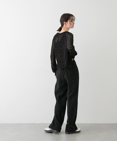 SENSE OF PLACE by URBAN RESEARCH（センスオブプレイスバイアーバンリサーチ）の「スパンコールメッシュカーディガン（カーディガン/ボレロ・レディース・ブラック/アイボリー/ブルー・ONE）」の19枚目の写真