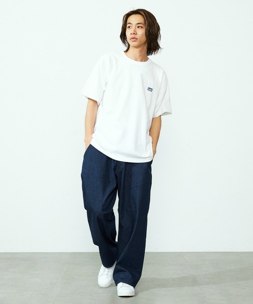 Lee(リー)の「Lee/リー 【ベストセラー】ブランドロゴ バックプリントTシャツ/半袖Tシャツ/プリントTシャツ/バックプリントTシャツ(Tシャツ/カットソー・メンズ・ホワイト/ホワイト系その他/ブラック系その他/ブラック・SMALL/MEDIUM/LARGE/X-LARGE)」の6枚目の写真