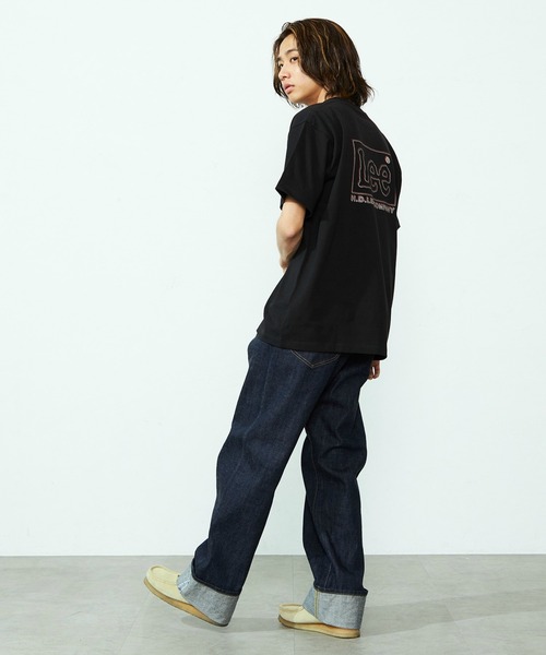 Lee(リー)の「Lee/リー 【ベストセラー】ブランドロゴ バックプリントTシャツ/半袖Tシャツ/プリントTシャツ/バックプリントTシャツ(Tシャツ/カットソー・メンズ・ホワイト/ホワイト系その他/ブラック系その他/ブラック・SMALL/MEDIUM/LARGE/X-LARGE)」の22枚目の写真