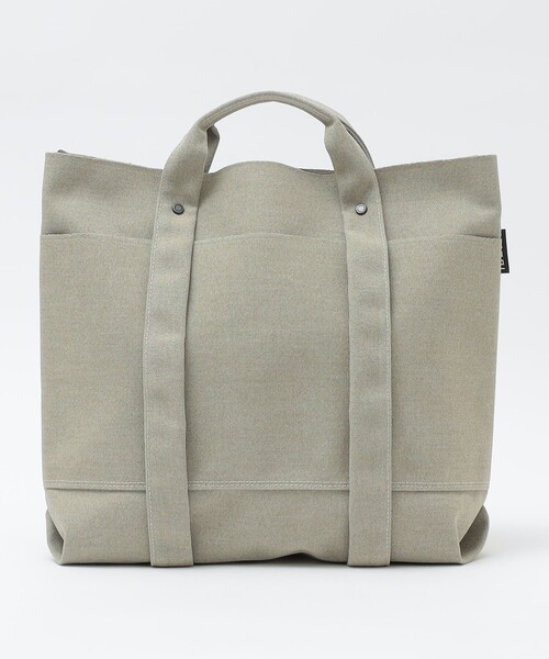 SHIPS（シップス）の「KARRI: POLY CANVAS 2WAY TOTE M（トートバッグ・メンズ・ライトグレー/ネイビー・ONE SIZE）」の2枚目の写真