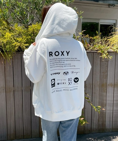 ✴︎ロージーROIEEパーカーニット new セール】OUR STYLE FLOW ZIP /ロキシーロゴバックプリントジップ