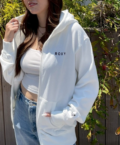 ROXY(ロキシー)の「OUR STYLE FLOW ZIP /ロキシーロゴバックプリントジップアップパーカー(スウェット・レディース・ホワイト/ブラウン/ブラック・MEDIUM/LARGE)」の5枚目の写真