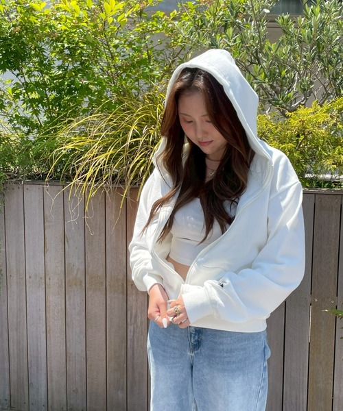 ROXY(ロキシー)の「OUR STYLE FLOW ZIP /ロキシーロゴバックプリントジップアップパーカー(スウェット・レディース・ホワイト/ブラウン/ブラック・MEDIUM/LARGE)」の8枚目の写真