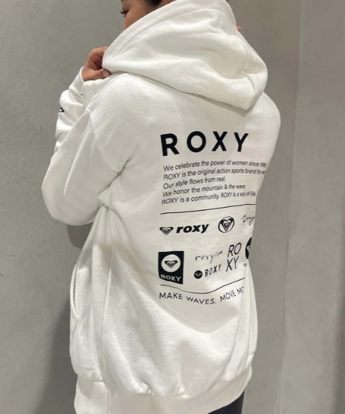 ROXY(ロキシー)の「OUR STYLE FLOW ZIP /ロキシーロゴバックプリントジップアップパーカー(スウェット・レディース・ホワイト/ブラウン/ブラック・MEDIUM/LARGE)」の11枚目の写真