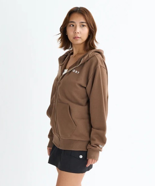 ✴︎ロージーROIEEパーカーニット new セール】OUR STYLE FLOW ZIP /ロキシーロゴバックプリントジップ