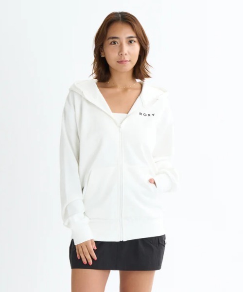 ROXY(ロキシー)の「OUR STYLE FLOW ZIP /ロキシーロゴバックプリントジップアップパーカー(スウェット・レディース・ホワイト/ブラウン/ブラック・MEDIUM/LARGE)」の14枚目の写真