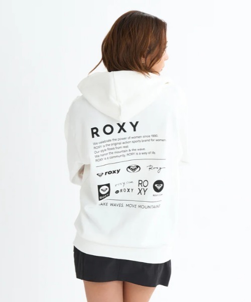 ROXY(ロキシー)の「OUR STYLE FLOW ZIP /ロキシーロゴバックプリントジップアップパーカー(スウェット・レディース・ホワイト/ブラウン/ブラック・MEDIUM/LARGE)」の15枚目の写真