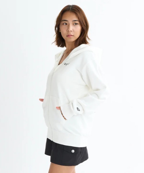 ROXY(ロキシー)の「OUR STYLE FLOW ZIP /ロキシーロゴバックプリントジップアップパーカー(スウェット・レディース・ホワイト/ブラウン/ブラック・MEDIUM/LARGE)」の16枚目の写真