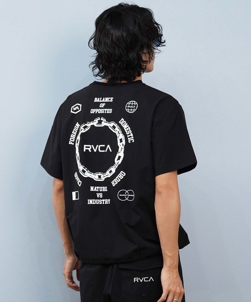 RVCA(ルーカ)の「RVCA/ルーカ ラッシュガード/水陸両用/ユーティリティー 半袖Tシャツ セットアップ対応 BF04A-P89(ラッシュガード・メンズ・ライトカーキ/ブラック・L/M/S)」の11枚目の写真