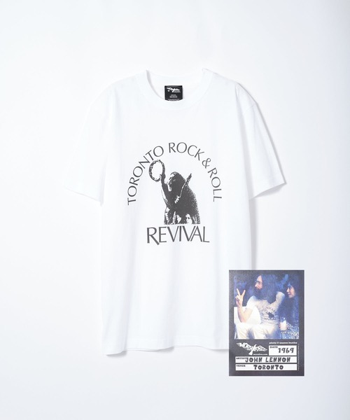 WORN FREE(ウォーンフリー)の「【 WORN FREE / ウォーンフリー 】JOHN LENON TORONTO ROCK AND ROLL REVIVAL S/S TEE(Tシャツ/カットソー・メンズ・ホワイト/グレー・LARGE/SMALL/MEDIUM/X-LARGE)」の1枚目の写真