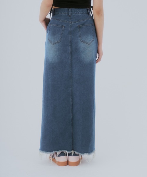 GAB GAB(ガブガブ)の「ダメージデニムスカート(デニムスカート・レディース・ブルー/インディゴブルー・SMALL/MEDIUM)」の20枚目の写真