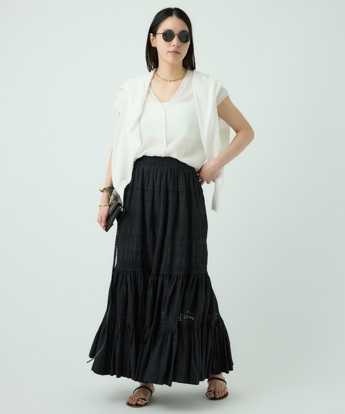 Chaos（カオス）の「Chaos(カオス)/キルシェニットベストカーディガン（カーディガン/ボレロ・レディース・ホワイト/ピンク/ブラック・FREE）」の5枚目の写真