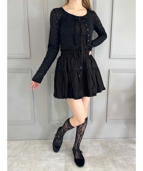 PHILLY（フィリー）の「【PHILLY】リボンレースカーディガン（カーディガン/ボレロ・レディース・ピンク/ブラック/アイボリー・FREE）」の14枚目の写真