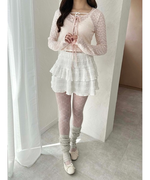 PHILLY（フィリー）の「【PHILLY】リボンレースカーディガン（カーディガン/ボレロ・レディース・ピンク/ブラック/アイボリー・FREE）」の19枚目の写真