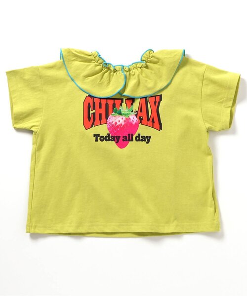 BREEZE（ブリーズ）の「【WEB限定/ジュニア対応】襟付き半袖Tシャツ（Tシャツ/カットソー・キッズ・イエロー/サーモンピンク/レッド/グレー・100/130/120/110/90/80/140）」の2枚目の写真