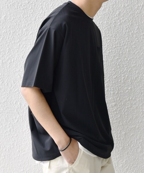 SHIPS any（シップス エニィ）の「【WEB限定】SHIPS any:〈接触冷感〉ストレッチ ナイロン リラックス Tシャツ(セットアップ対応)◇（Tシャツ/カットソー・メンズ・ダークグレー/ブラック/トップグレー・MEDIUM/LARGE/X-LARGE）」の18枚目の写真