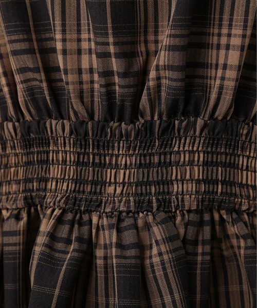 N.(N. Natural Beauty Basic)(エヌエヌナチュラルビューティーベーシック)の「チェックペプラムブラウス(シャツ/ブラウス・レディース・ブラウン/ブラック/オレンジ・MEDIUM)」の22枚目の写真