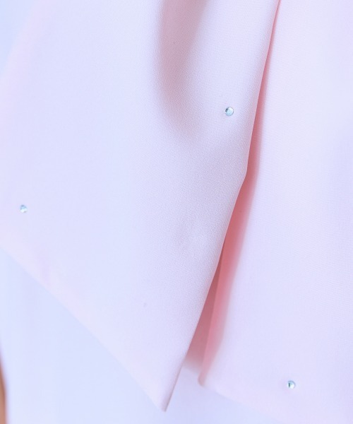 marun(マルン)の「<大きいサイズ>ビジュー付リボンタイブラウス marun(シャツ/ブラウス・レディース・サックスブルー/ピンク/ホワイト・LL/3L/4L/5L/L)」の15枚目の写真