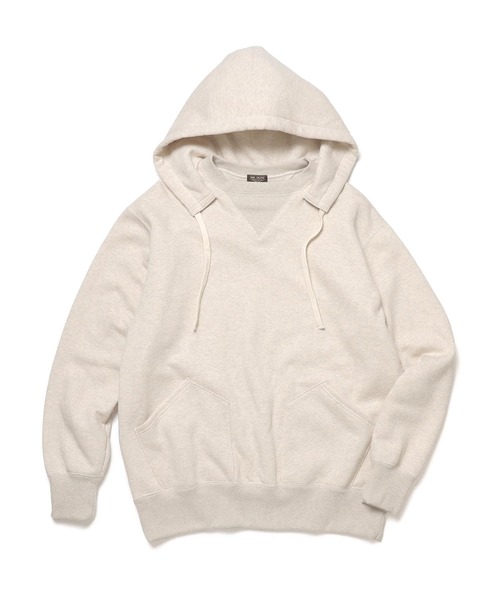 MR.OLIVE（ミスターオリーブ）の「FRENCH TERRY RAFFY COTTON / AFTER HOODED SHIRT（パーカー・メンズ・杢グレー/オートミール・MEDIUM/LARGE）」の6枚目の写真