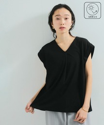 【UVケア】タックVネックTシャツ