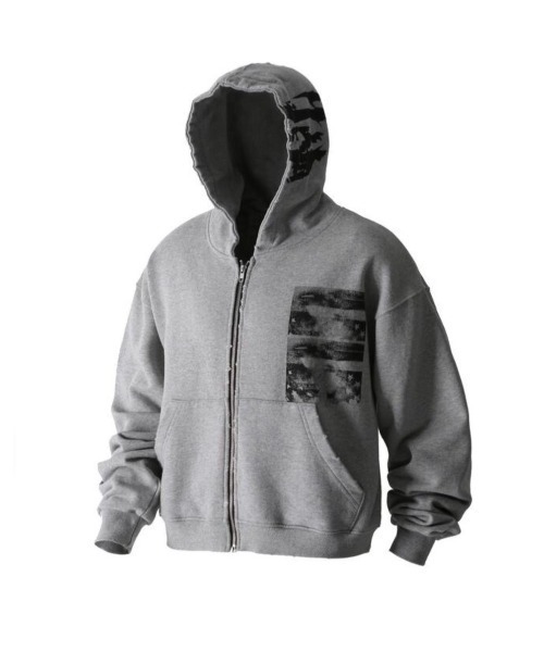 DENIM TEARS 24AW Bstroy Zip Hoodie Up Sweat Blue Size XL