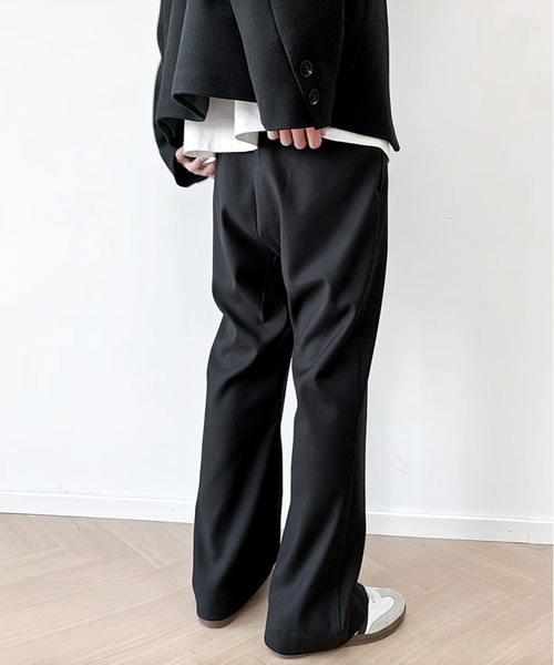 【BLACK UP DOMINIC SERIES】セミブーツカットスラックス★2色 BLACK UP DOMINIC SERIES】セミブーツカットスラックス☆2色