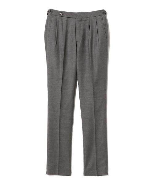 GTA（ジーティーアー）の「【別注】GTA / HERRICK ウール サキソニー サイドアジャスター 2プリーツ スラックス（その他パンツ・メンズ・グレー/チャコールグレー/ネイビー・48/46/44/42/52/50）」の4枚目の写真