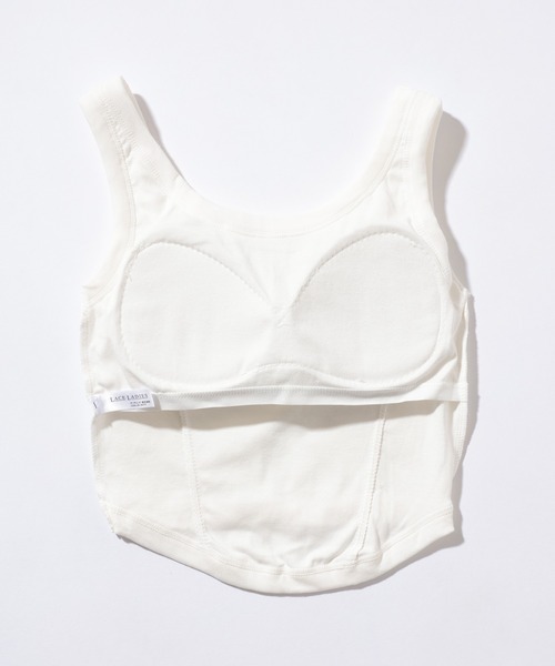 Lace Ladies(レースレディース)の「Uネック ラウンドカット コンパクト カップ付き タンクトップ(タンクトップ・レディース・グリーン/ホワイト/グレイッシュベージュ/ブラック/グレー・FREE)」の19枚目の写真