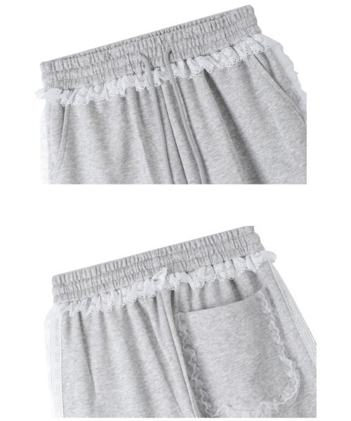 mushwear(マッシュウェア)の「レースラインワイドスウェットパンツ(スウェットパンツ・レディース・グレー/ネイビー・MEDIUM/SMALL/LARGE)」の8枚目の写真