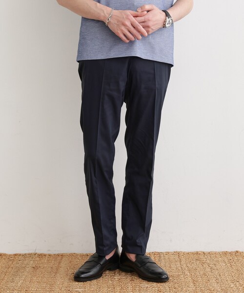 ✨新品・未使用✨TAKEO KIKUCHI ネイビー スラックス メンズ LL セール】COOLMAX（R）サマーへリンボン（スラックス）｜TAKEO