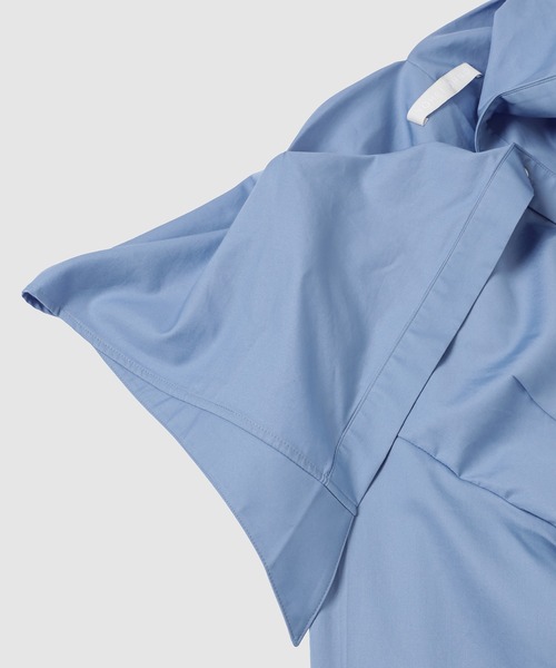 YOHEI OHNO（ヨウヘイオオノ）の「Unfixed Collar Shirt（シャツ/ブラウス・レディース・サックスブルー/ホワイト・36）」の7枚目の写真
