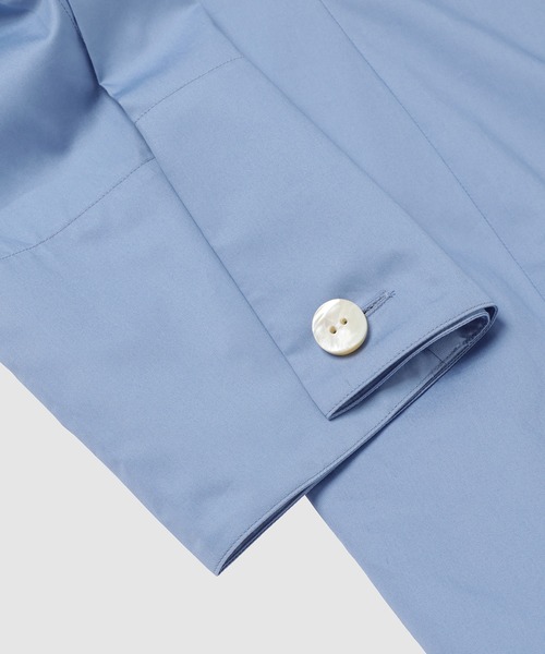 YOHEI OHNO（ヨウヘイオオノ）の「Unfixed Collar Shirt（シャツ/ブラウス・レディース・サックスブルー/ホワイト・36）」の8枚目の写真