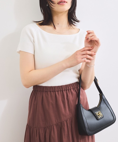 VIS(ビス)の「【180℃美人見え】ハンドルリボンワンショルダーバッグ/新色追加(ショルダーバッグ・レディース・キナリ/ブラック/ブラウン系その他3/キャメル/ピンク・FREE)」の21枚目の写真