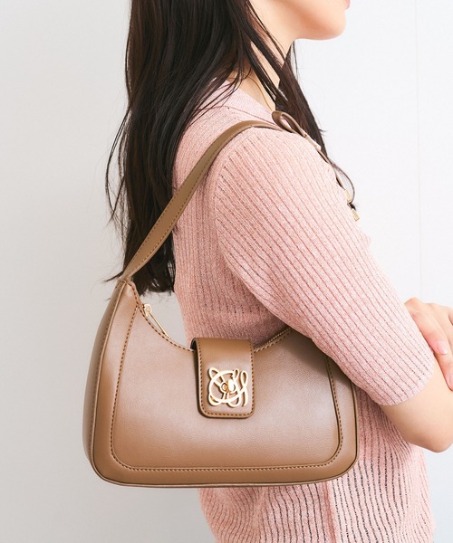 VIS(ビス)の「【180℃美人見え】ハンドルリボンワンショルダーバッグ/新色追加(ショルダーバッグ・レディース・キナリ/ブラック/ブラウン系その他3/キャメル/ピンク・FREE)」の7枚目の写真