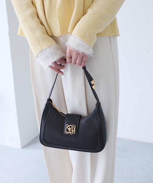 VIS(ビス)の「【180℃美人見え】ハンドルリボンワンショルダーバッグ/新色追加(ショルダーバッグ・レディース・キナリ/ブラック/ブラウン系その他3/キャメル/ピンク・FREE)」の6枚目の写真