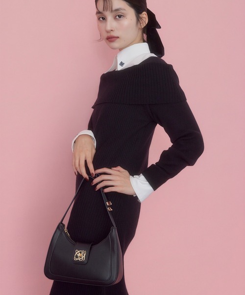 VIS(ビス)の「【180℃美人見え】ハンドルリボンワンショルダーバッグ/新色追加(ショルダーバッグ・レディース・キナリ/ブラック/ブラウン系その他3/キャメル/ピンク・FREE)」の10枚目の写真