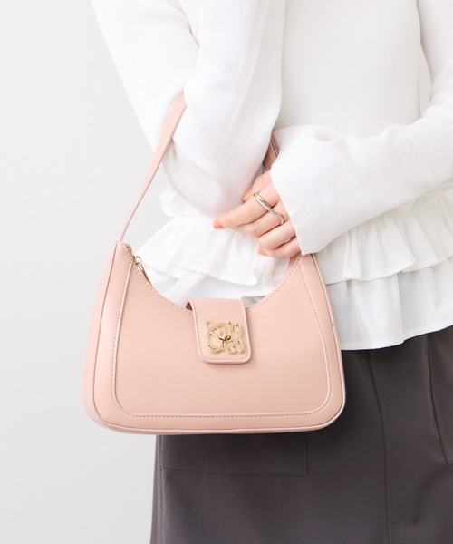 VIS(ビス)の「【180℃美人見え】ハンドルリボンワンショルダーバッグ/新色追加(ショルダーバッグ・レディース・キナリ/ブラック/ブラウン系その他3/キャメル/ピンク・FREE)」の16枚目の写真