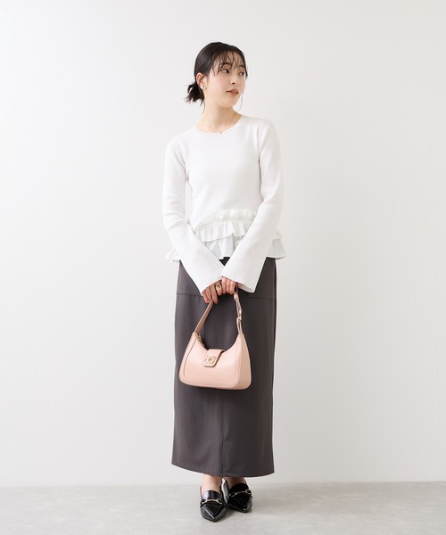 VIS(ビス)の「【180℃美人見え】ハンドルリボンワンショルダーバッグ/新色追加(ショルダーバッグ・レディース・キナリ/ブラック/ブラウン系その他3/キャメル/ピンク・FREE)」の13枚目の写真