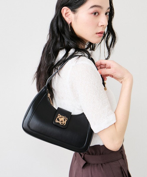 VIS(ビス)の「【180℃美人見え】ハンドルリボンワンショルダーバッグ/新色追加(ショルダーバッグ・レディース・キナリ/ブラック/ブラウン系その他3/キャメル/ピンク・FREE)」の18枚目の写真