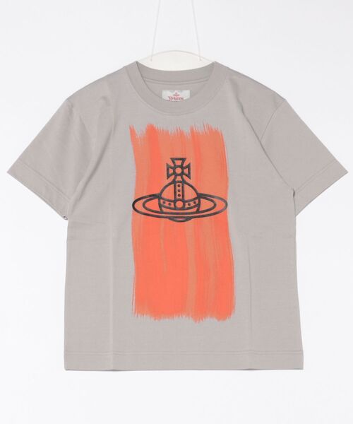 Vivienne Westwood（ヴィヴィアンウエストウッド）の「ｵｰｶﾞﾆｯｸｺｯﾄﾝ天竺BRUSH STROKE ORB PRINTﾘﾗｯｸｽTｼｬﾂ（Tシャツ/カットソー・レディース・ブラック/グレー/ホワイト・38/36）」の3枚目の写真