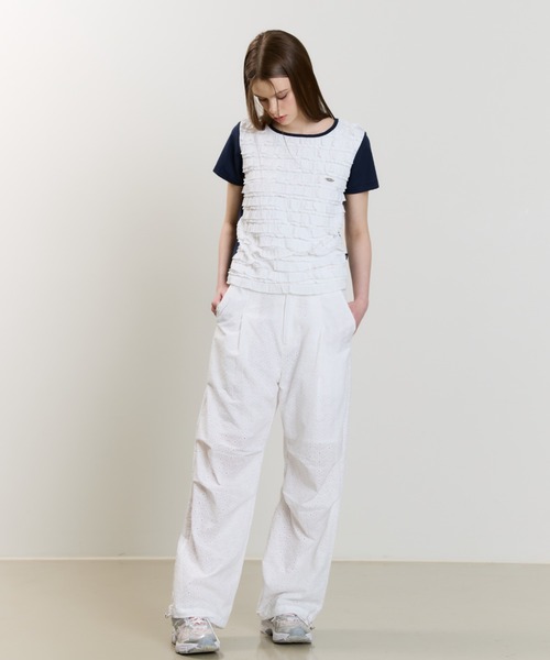 LUVISTRUE(ラヴイズトゥルー)の「SM FRILL TEE(Tシャツ/カットソー・レディース・ネイビー/ブラック・FREE)」の7枚目の写真
