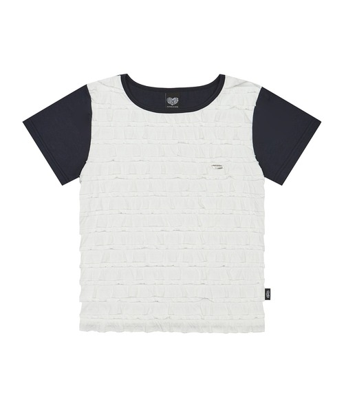 LUVISTRUE(ラヴイズトゥルー)の「SM FRILL TEE(Tシャツ/カットソー・レディース・ネイビー/ブラック・FREE)」の14枚目の写真