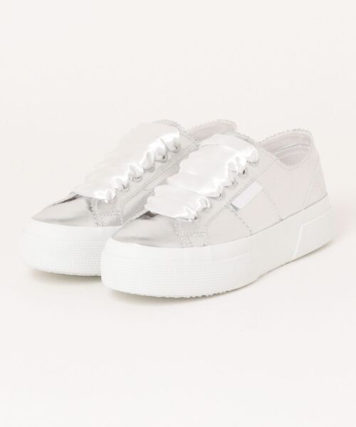 qualite(カリテ)の「【PELLICO×SUPERGA】コラボスニーカー 厚底スニーカー シルバー きれいめスニーカー(スニーカー・レディース・ブラック/シルバー・38/37/36)」の2枚目の写真