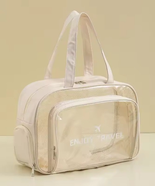 VIBGYOR(ヴィブジョー)の「LESRIRE/シューズポケットつきジム・フィットネスバッグ L9194(ボストンバッグ・レディース・ブラック/ピンク/グリーン/グレー/ベージュ・FREE)」の6枚目の写真