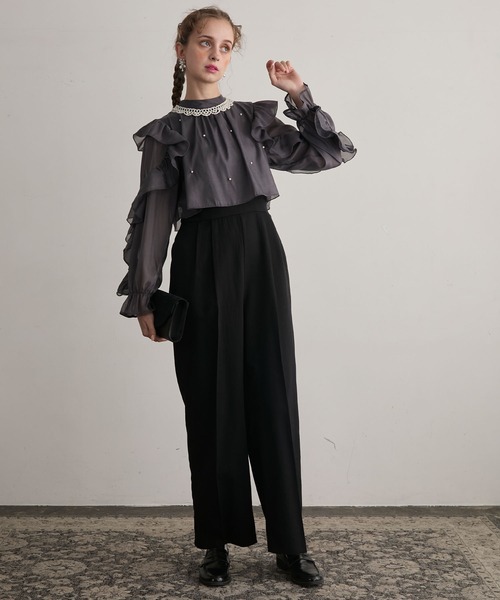 BONLECILL noir(ボンルシールノワール)の「【BONLECILL noir】パールつけ襟ネックレス/チョーカー(ネックレス・レディース・ホワイト系4/ホワイト系3/ホワイト系1/ホワイト系2・FREE)」の10枚目の写真