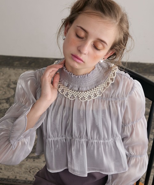 BONLECILL noir(ボンルシールノワール)の「【BONLECILL noir】パールつけ襟ネックレス/チョーカー(ネックレス・レディース・ホワイト系4/ホワイト系3/ホワイト系1/ホワイト系2・FREE)」の17枚目の写真